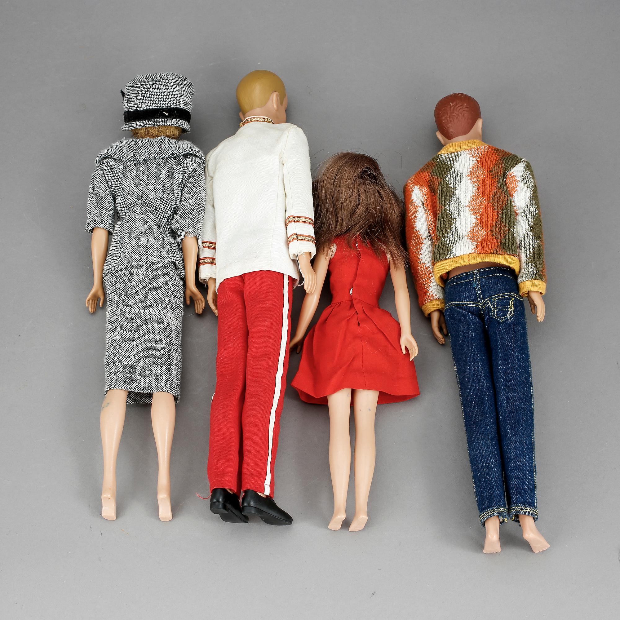 BARBIEDOCKOR, 4 st. Mattel, 1960-tal.