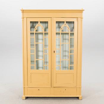 A painted vitrine cabinet, early 20th Century.