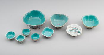 SKÅLAR, 9 st, porslin, Kina, 1800-/1900-tal.