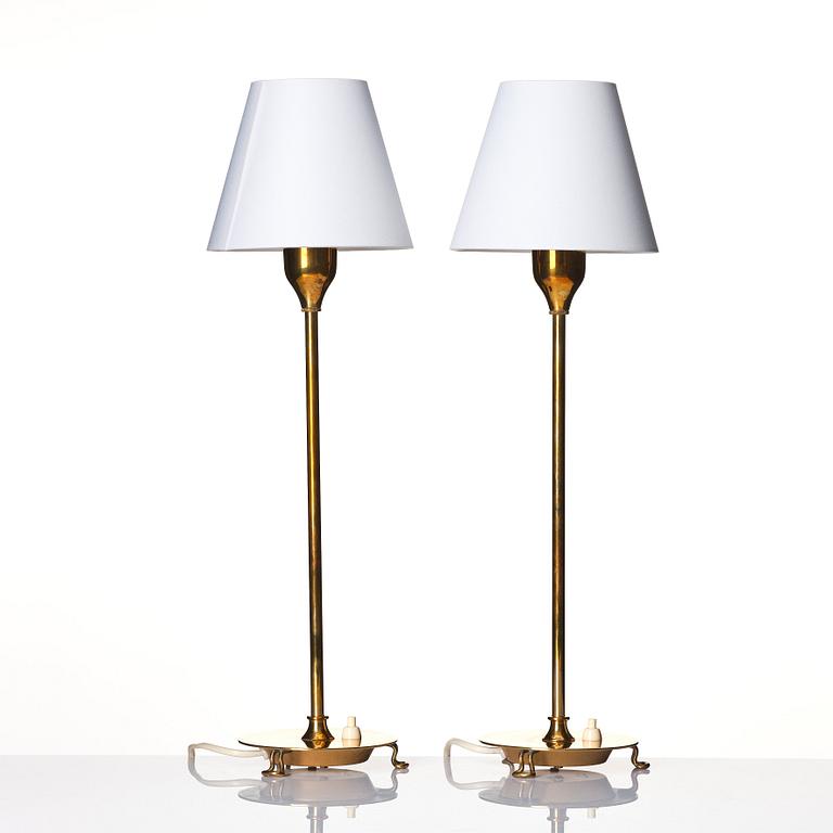 Josef Frank, a pair of table lamps model "2552", Firma Svenskt Tenn, Sweden.