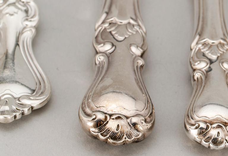 BESTICKSUPPSÄTTNING, 114 delar, silver, K. Andersson, 1938. Vikt. 3365 g, exkl. knivar.