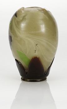 An Emile Gallé Art Nouveau "free form marbled glass"vase, Nancy, France, ca 1900.