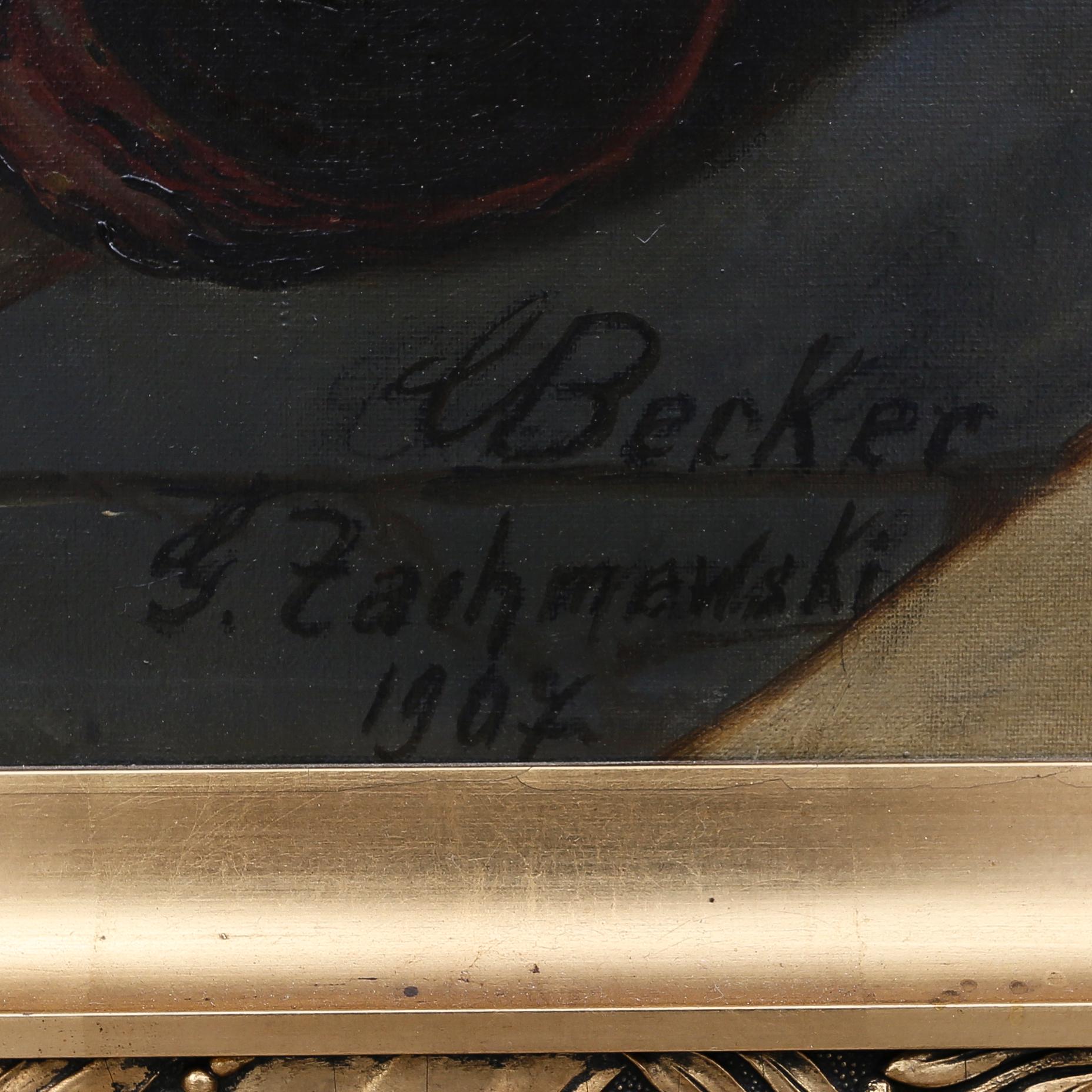 CARL BECKER, kopia efter, olja på duk, signerad C Becker och G Zachmawski och daterad 1907.