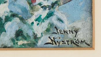 Jenny Nyström, akvarell, signerad.