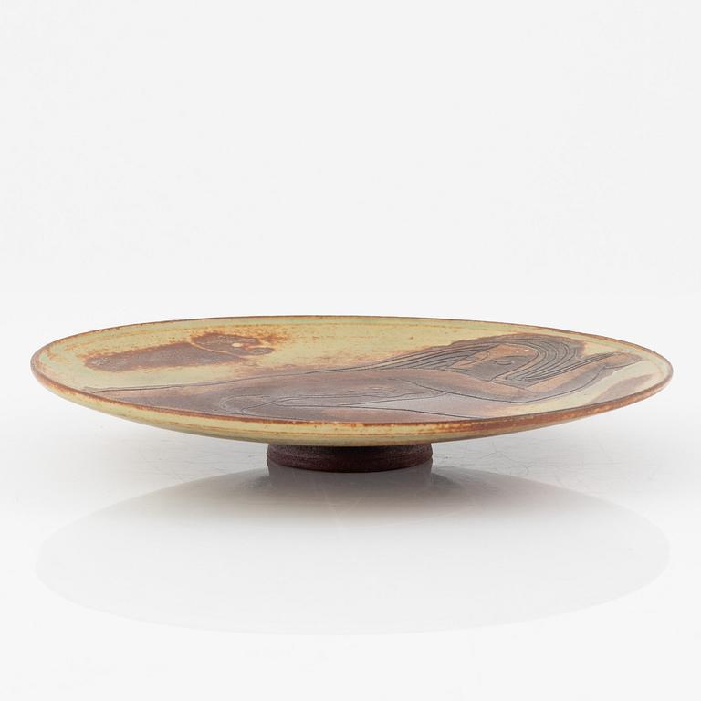 Wilhelm Kåge, a stoneware 'Farsta' dish, Gustavsberg Studio, Sweden, 1950.
