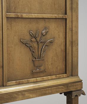 An Axel-Einar Hjorth Swedish Grace bar cabinet 'Caesar', antique patinated birch, Nordiska Kompaniet.