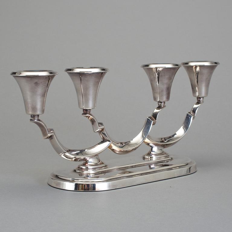 KANDELABER, silver, David Andersen, Norge, 1900-talets andra hälft.