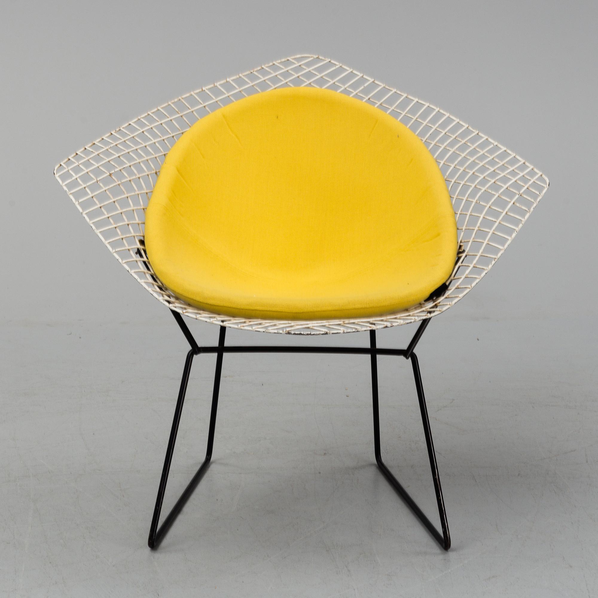 A 'Diamond chair' by Harry Bertoia, designed 1952.