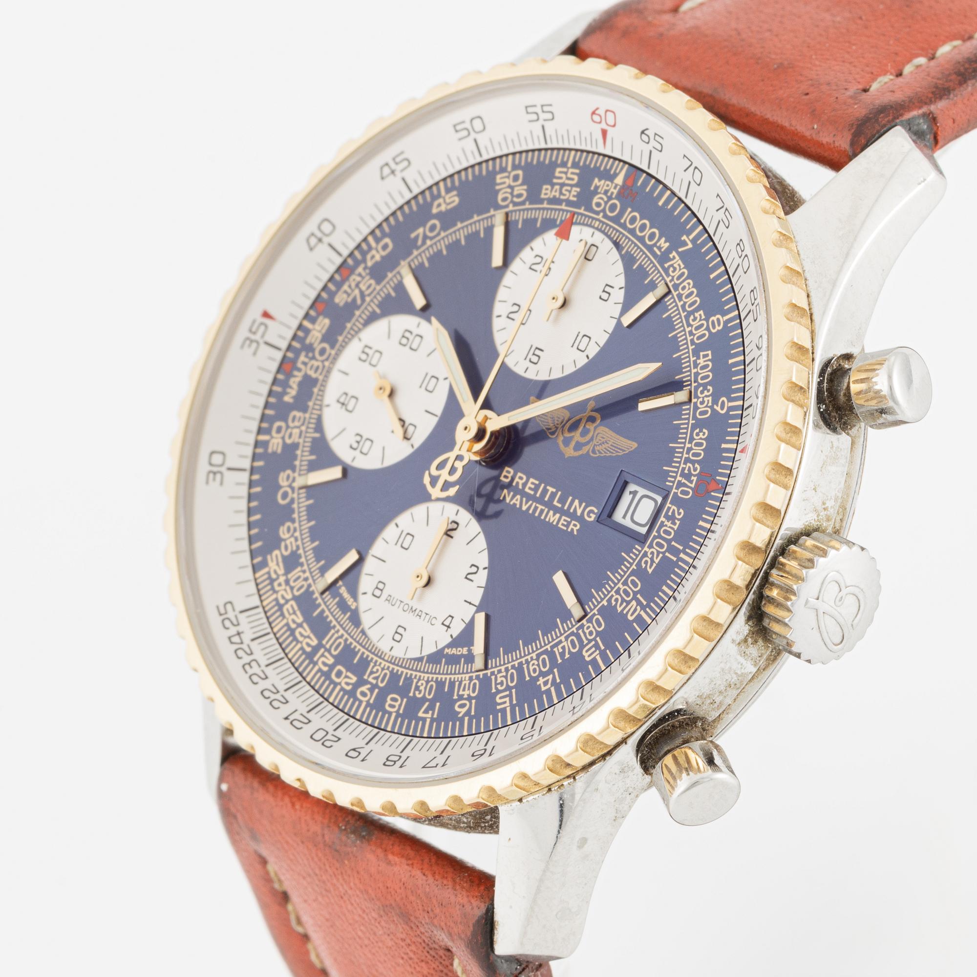 Breitling, Old Navitimer II, wristwatch, chronograph, 41.5 mm.