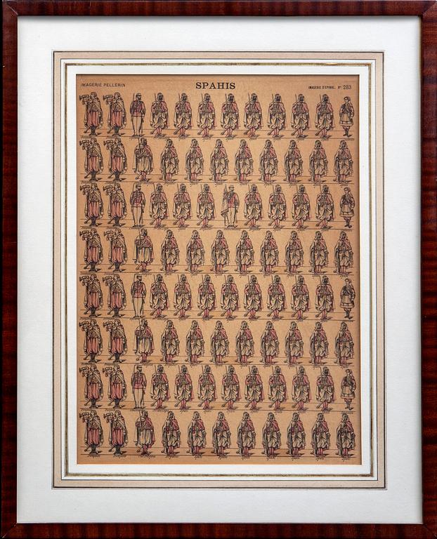 Pellerin litografiska tryck 5 st Frankrike 1800-talets slut.