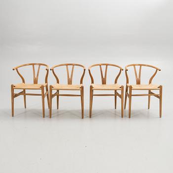 Hans J. Wegner, chairs, 4 pcs, model CH24 "The Wishbone Chair", Carl Hansen & Son, Odense, Denmark.
