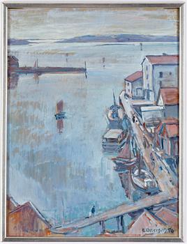 Edvin Ollers, oil on canvas, signe and dated 1956.