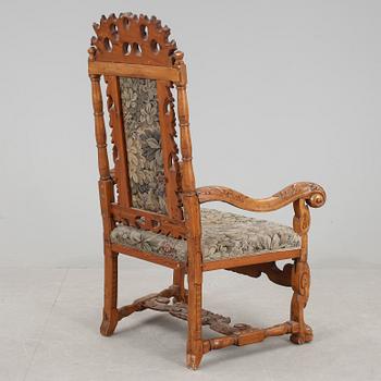 KARMSTOL, barockstil, 1800-tal.