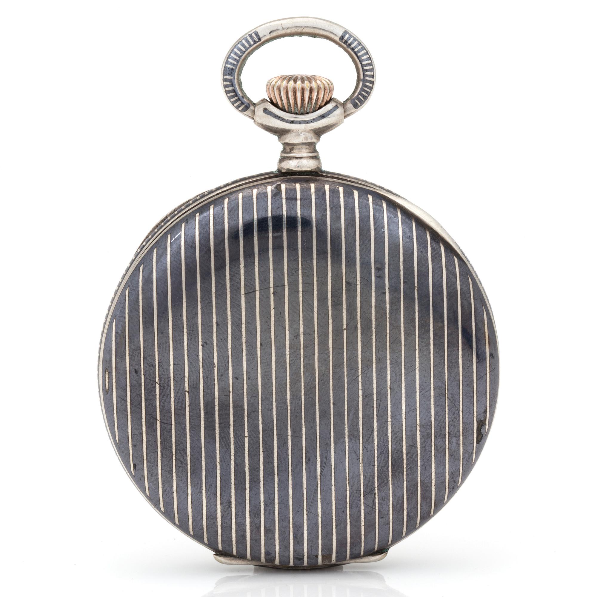 BOREL FILS & Cie, pocket watch 50 mm, with Niello.