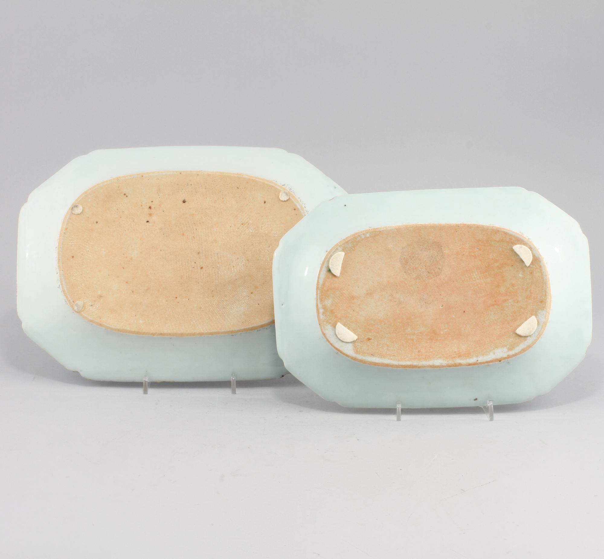 FAT, 2 st, porslin, Kina, 1700-tal.