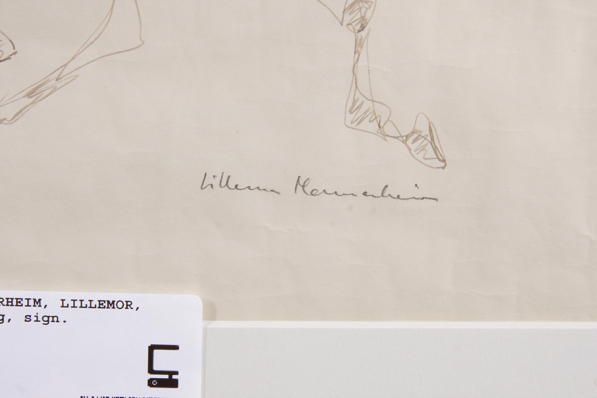 MANNERHEIM, LILLEMOR, tuschteckning, sign.