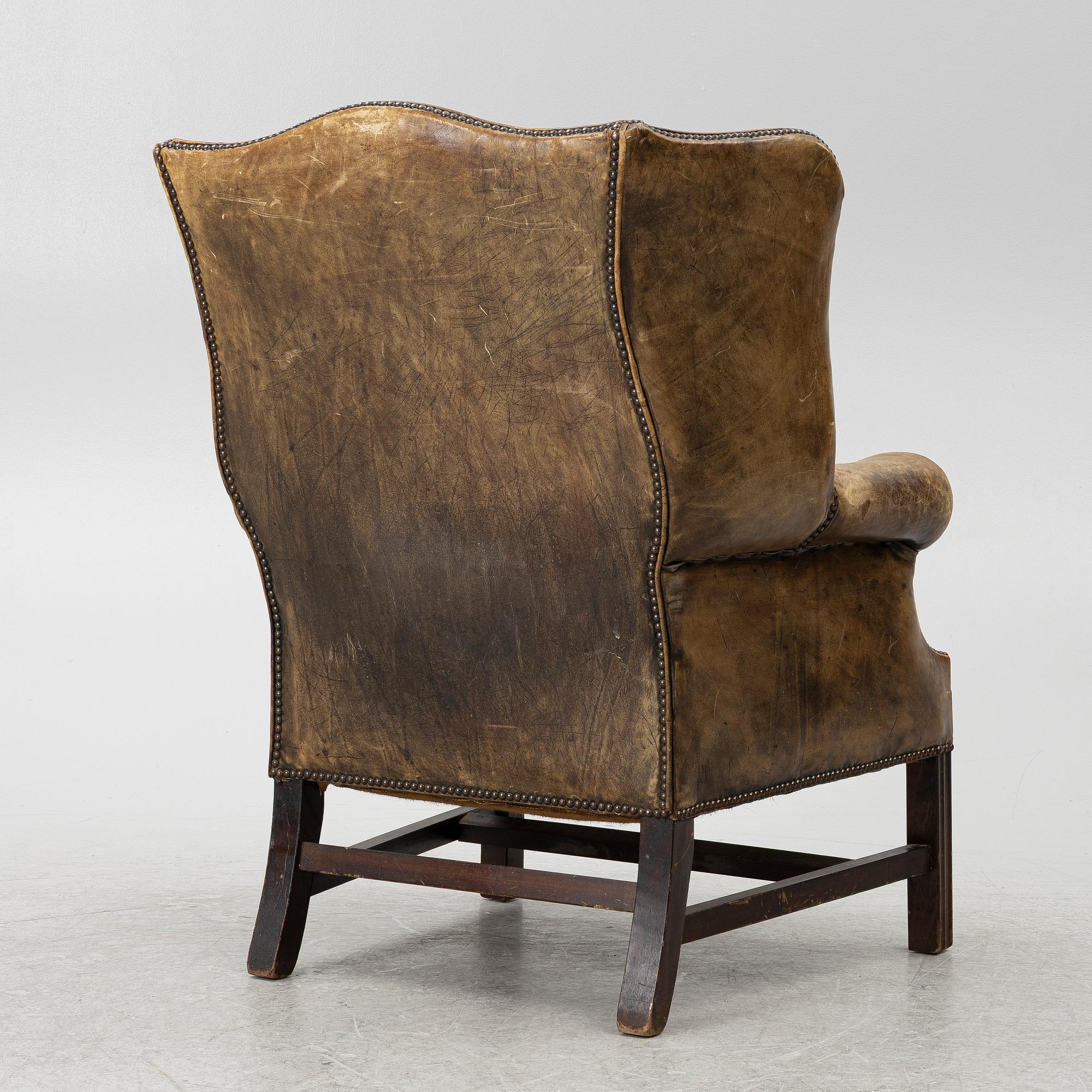 Armchair, so-called wing chair, second half of the 20th century.