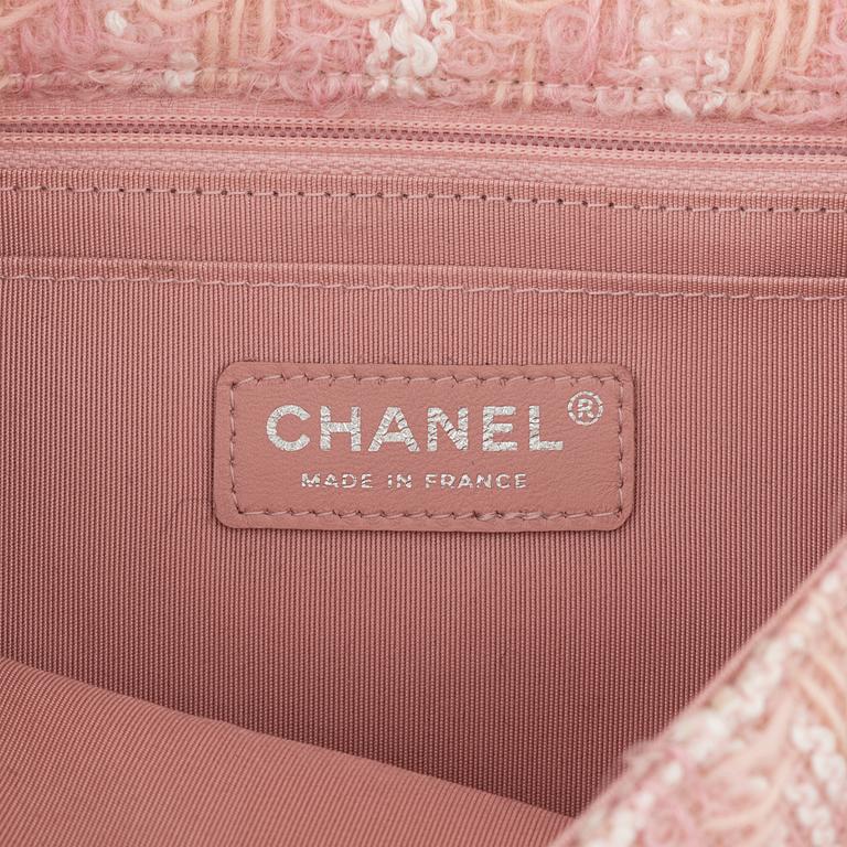 Chanel, a pink 'Mini Tweed Flap Bag', 2018.