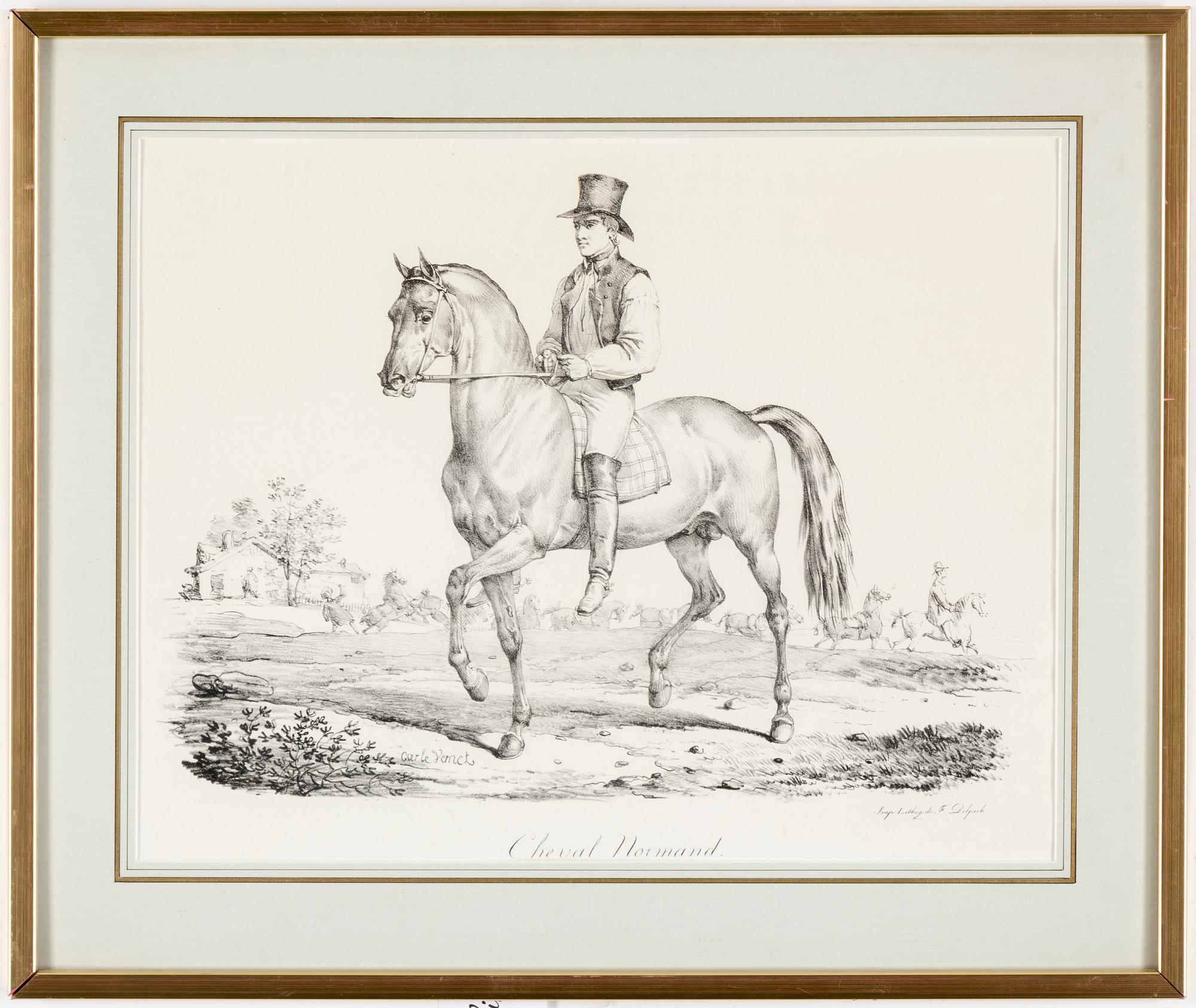 CARLE VERNET, lithograph, signed in the impression, Printed by Francois-Seraphin Delpech (1778-1825).