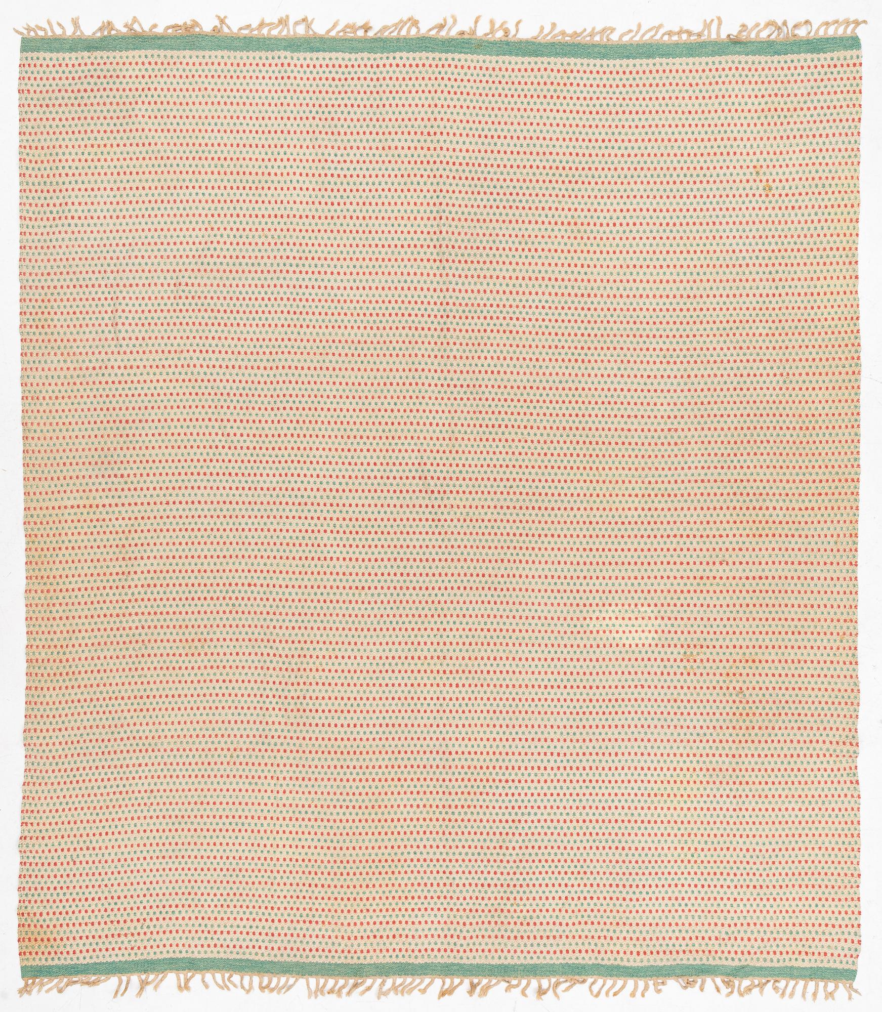 A flat-weave carpet, Sweden, c. 325 x 295 cm.