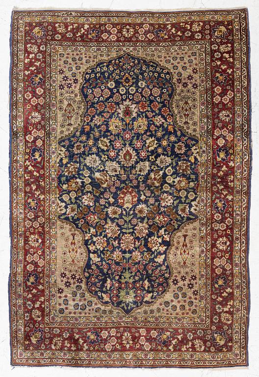 Carpet, oriental, silk, 108 x 72 cm.