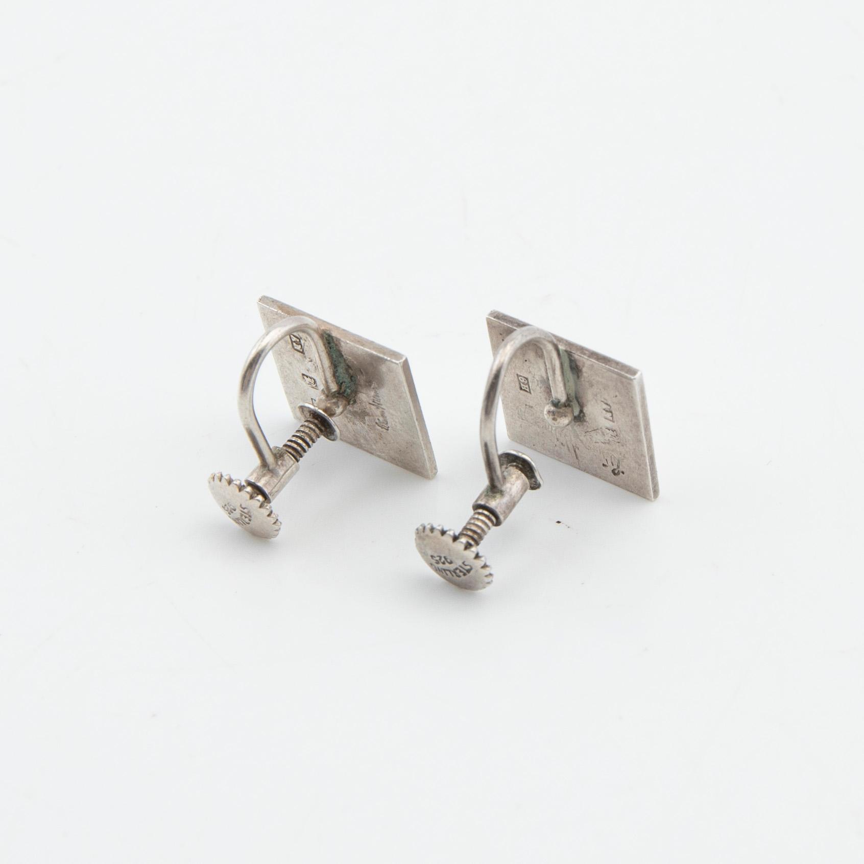 Wiwen Nilsson, earrings, a pair, silver, Lund, 1958.