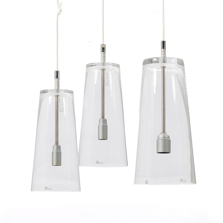 Gunnel Svensson, ceiling lamps, three pieces, "Manhattan 35 & 29", for Bsweden, late 20th century.