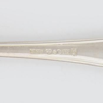 Bestick, 36 delar, silver, bl a CG Hallberg, Stockholm 1948.