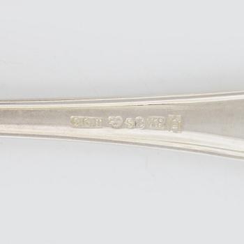 Bestick, 36 delar, silver, bl a CG Hallberg, Stockholm 1948.