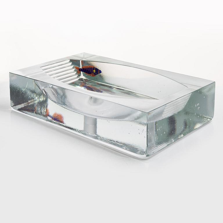 Kjell Engman, Wash basin, glass, "Lagoon", Kosta Boda.