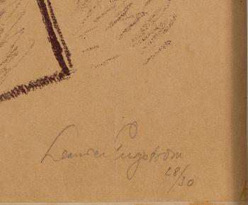 LEANDER ENGSTRÖM, färglitografi, signerad. Numrerat 28/30.