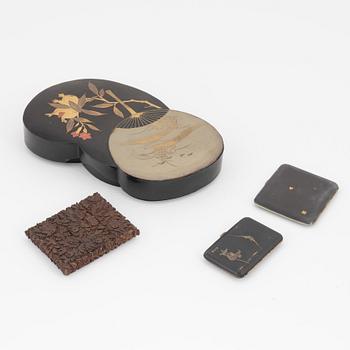 A set of four Japanese boxes, Meiji period (1868-1912).