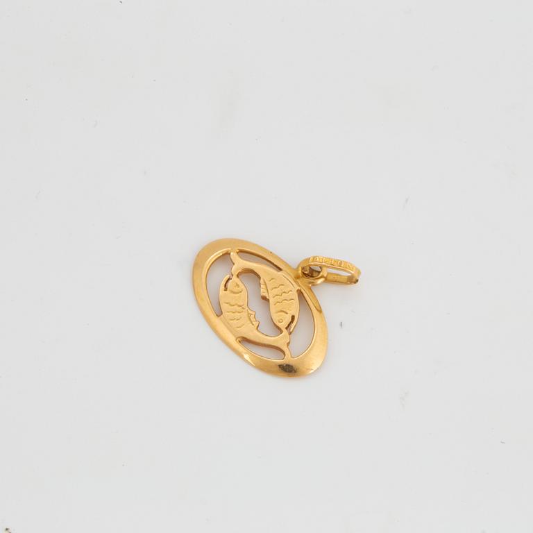 18K gold charm bracelet.