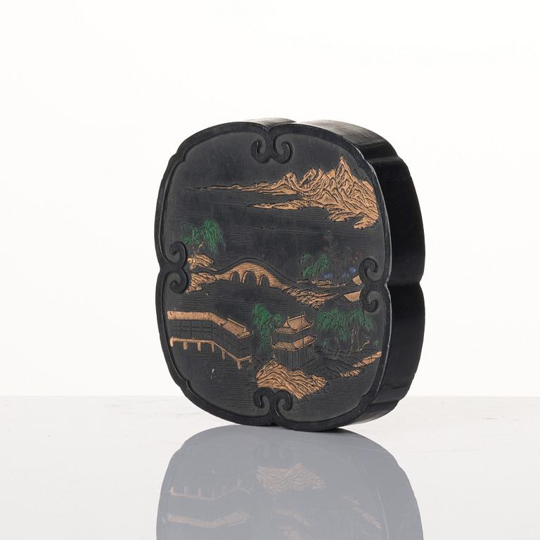 An ink cake, Qing dynasty.