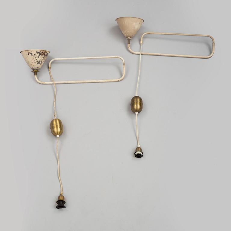 a pair of ceiling lights ASEA from the middle of the 20th century.