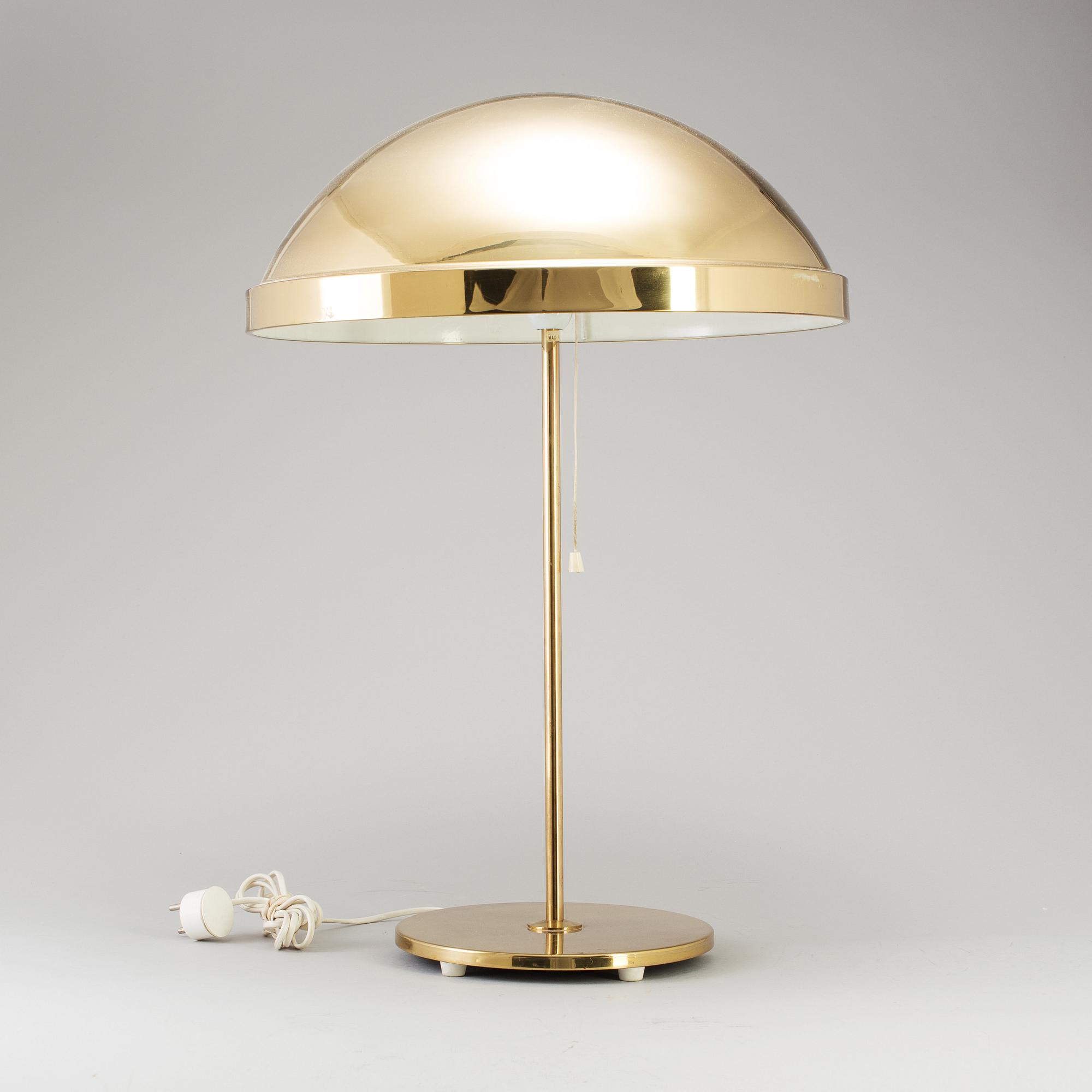 BORDSLAMPA, Bergboms, mässing, 1960-/70-tal.