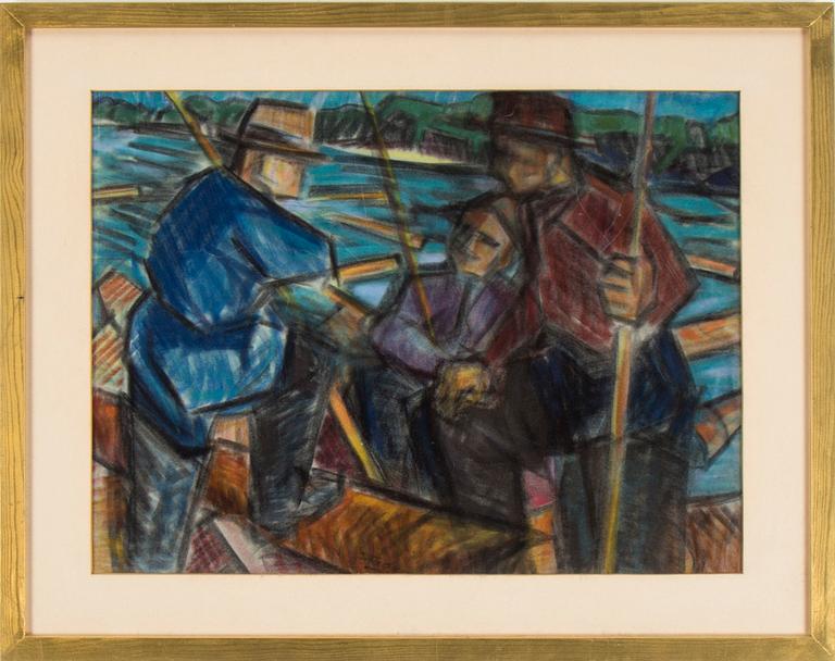 SIXTEN FAGER, pastell, signerad.