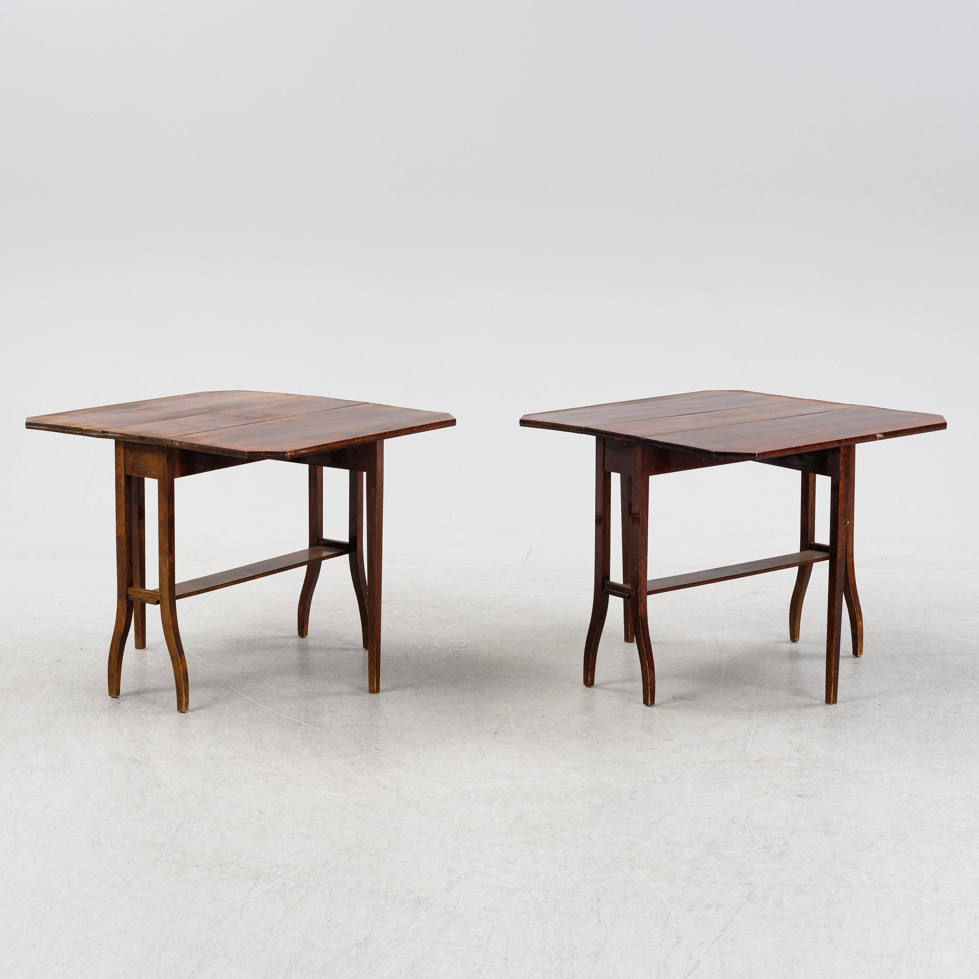 Two gate-leg tables from the first half of the 20th century.