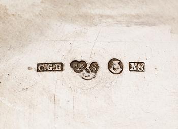 SKÅLAR, 2 st, silver, bl a CG Hallberg, Stockholm 1939. Vikt ca 420 gram.