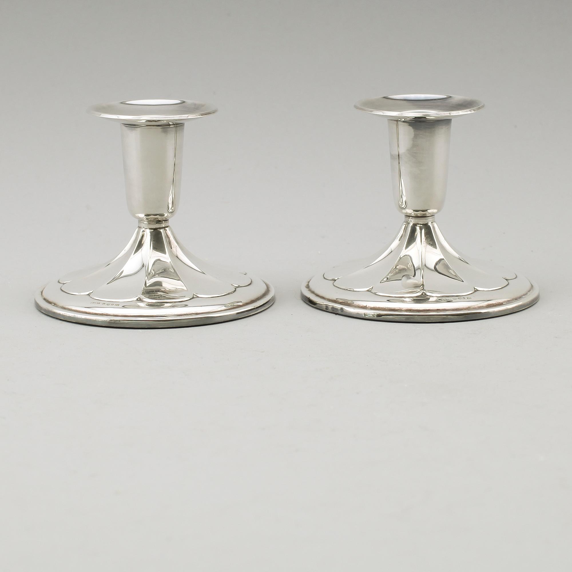LJUSSTAKAR, 1 par, silver, 1968.