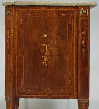 A Gustavian late 18th century commode by N P Stenström (master in Stockholm 1781-1790), not signed.