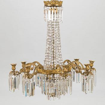 A chandelier from around 1900. Height 95 cm.