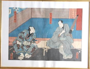 TOYOKUNI, färgträsnitt, Japan 1800-tal.