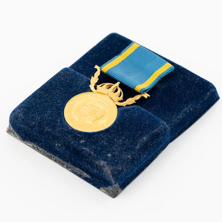Medalj, Svergie, Carl XVI Gustav, guld, 18 K, 1989.