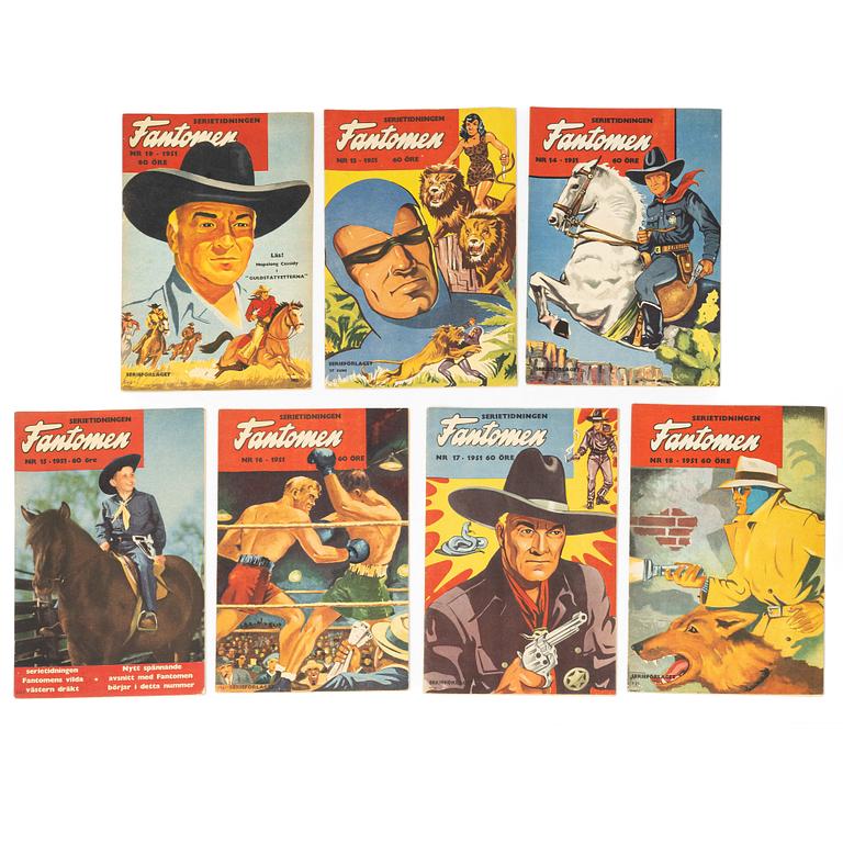Comic books, 26 issues, "The Phantom", 1951.