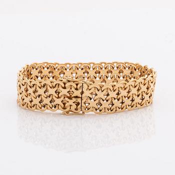 ARMBAND, 18K guld, bismarck-länk, stämplat HÅN Stockholm 1967, 49,8 g.