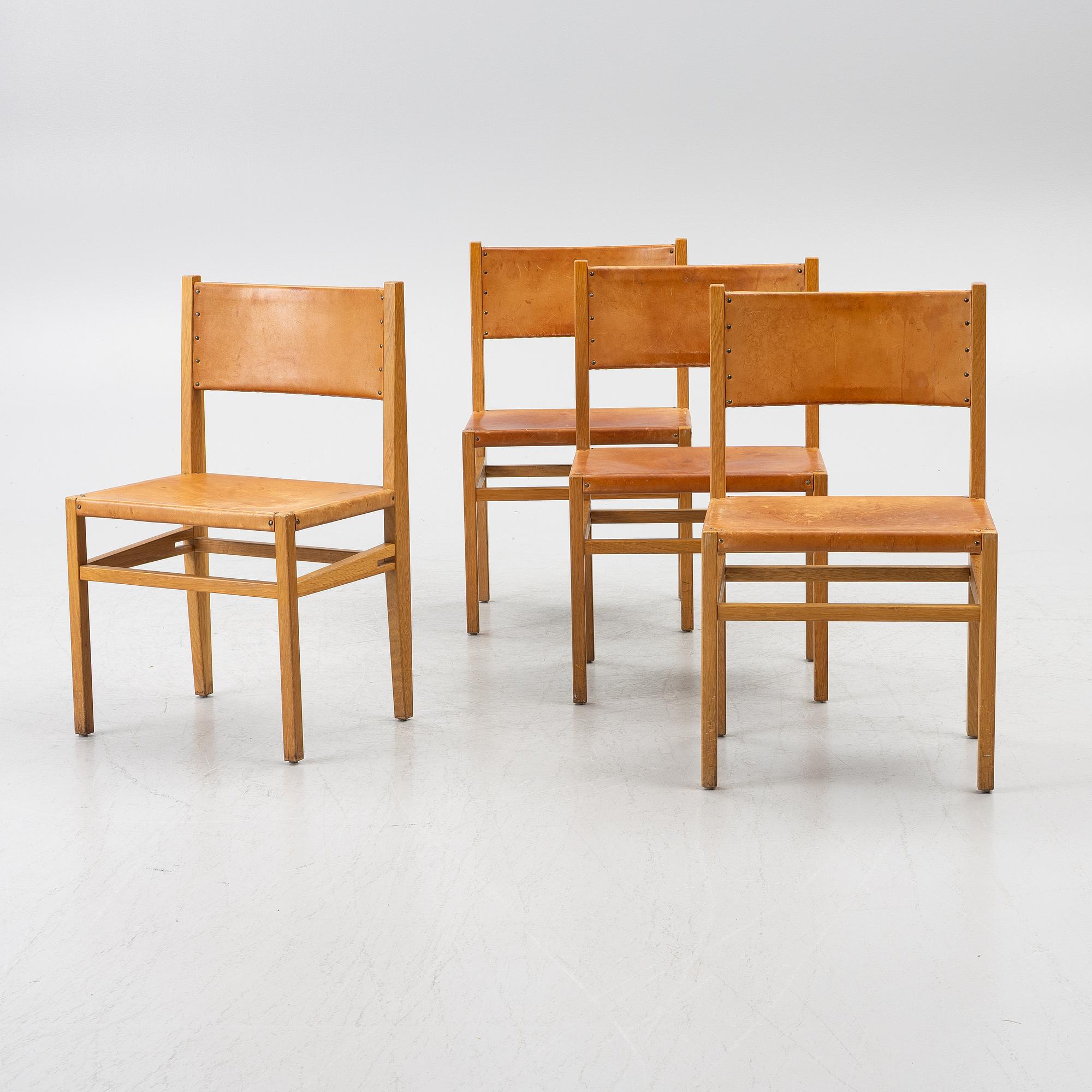 Evert Gentzell, four chairs, 1950's/60's.