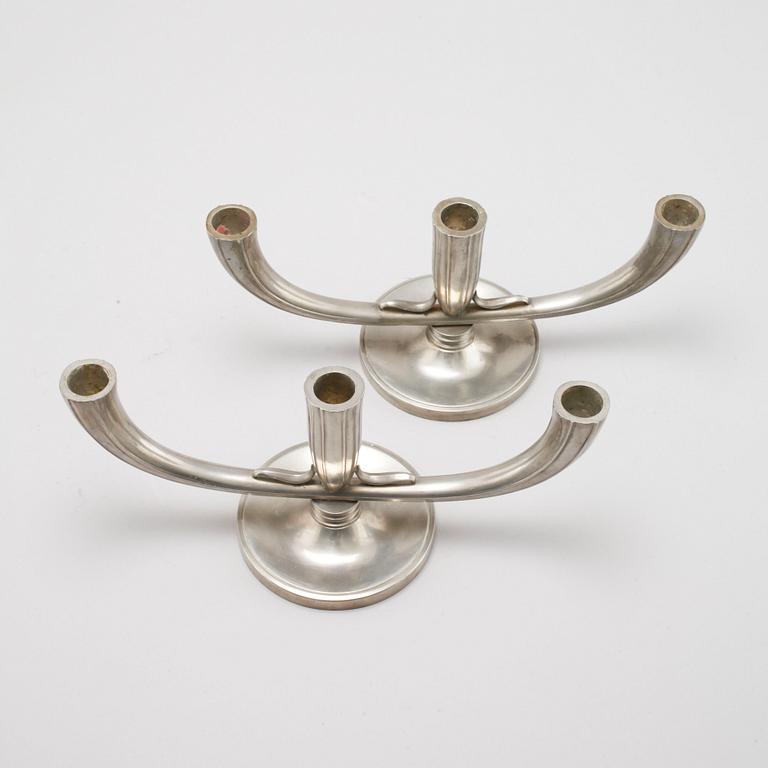 LJUSSTAKAR, ett par, tenn, GAB, 1936.