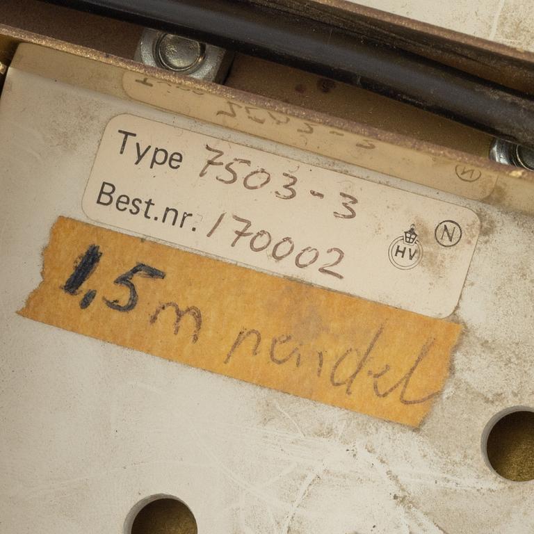 Jonas Hidle, taklampa, modell 7503-3, Høvik Lys, Norge, 1900-talets andra hälft.