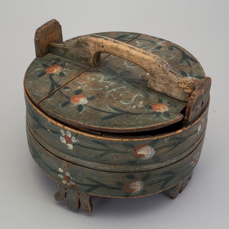 A folk art bowl, Sweden marked  PJES JPD 1800.